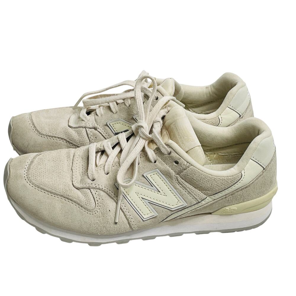 New Balance Beige Cream Suede Sneakers